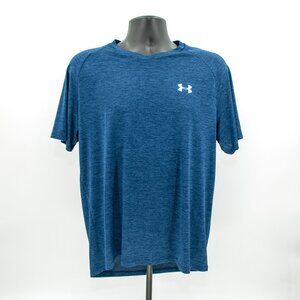 Under Armour V-neck Workout Shirt / Blue / Men's LARGE